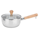 Saucepan Stainless Steel Pot Supplement Food Pot with Single Handle Cover for KitchenSmall V1294-YM0901-3118210166512