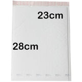 25 Piece Pack - 28 x 23cm White Bubble Padded Envelope Bag Post Courier Mailer Shipping Safe Fragile V382-28X23PADENV25