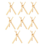 8 Sets Baseball Stand Baseball Holders for Balls Baseball Bat Wooden Stand Holder V1370-AZ4-11969