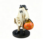 Black Cat Pumpkin Resin Halloweens Hand Painted Figure Art, Festive Shelf Table Cute Halloween V1192-AZ-W-35116