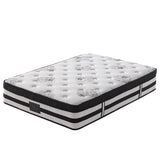 KINGSTON SLUMBER Luxury 34cm Double Mattress, Medium Firm, Euro Top, 5-Zone Pocket Spring Foam V219-BEDMATKSMD3A