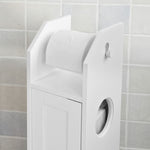 Toilet Paper Holder with Storage, Freestanding Cabinet, Toilet Brush Holder and Toilet Paper V178-84638