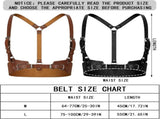 2 Pcs Women Leather Waist Belt Leather Harness Women Fashion Body Chain Adjustable Waist Belt V1258-DP02-C-2204