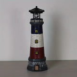 Retro Solar Lighthouse Lamp, Rotating Light & Shadow, Ambiance Essential for Patio & Camping V1385-TYLDT-WU-925-005