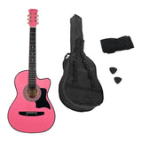 Karrera 38in Cutaway Acoustic Guitar with Carry Bag - Pink CC38-PK