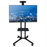 Universal Height Adjustable Rolling Double Tv Stand Cart Trolley 32 To 65 Inch V957-SDMETVSN1987S