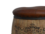 CYCLINDRICAL MOET CHANDON LEATHER OTTOMAN V742-M16284