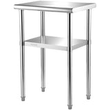 VEVOR 650x457mm Stainless Steel Work Prep Table Commercial Food Prep Table V952-J24X18X36INCHUFT3V0