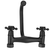 Copper Wall Mounted Bathroom Faucet Dual Handles Bathtub Hot Cold Water Mixer Tap V1294-YM0901-3112200107011