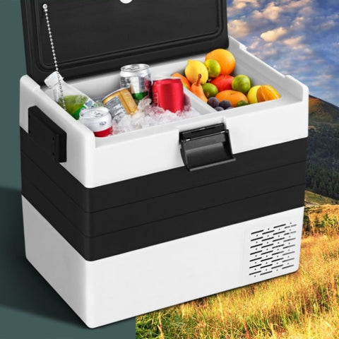 Glacio 45L Portable Fridge Freezer Camping Cooler 12V/24V/240V Caravan Car PFN-G-52-BW