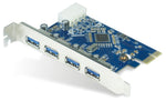 ASTROTEK 4x Ports USB 3.0 PCIe PCI Express Add-on Card Adapter 5Gbps Windows XP/7/8/10 Server 2008 & V177-L-CBAT-U3PCICARD