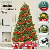 Christabelle 1.8m Prelit Lumina Pine Christmas Tree with 300 LED Lights CMT-OPH-01-6FT