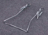 SWETRACE 1Set Iron Bike Bracke for Bikes with Rear Kickstand 38 x 25 x 0.4in Silver V1189-LWWAL-20260327-03735