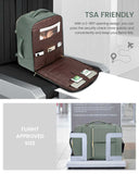 Black 40L Large Capacity Travel Business Backpack with Expandable Compartments, Including 2 Toiletry V888-ELOSUNG17053