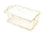 Bathroom Countertop Rack Large Capacity 2 Tiers Gold Bathroom Countertop Rack for Home Hotel V1294-YM0523-3112220011911