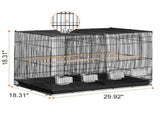 Bird Cage, 18 in, Small Parakeet Cage Divider, Sturdy Metal Bird Flight Cage, Travel Birdcage V952-ZMSMNNL31191DY8JTV0
