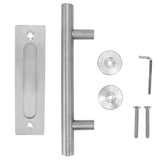 Barn Door Handle Stainless Steel DoubleSide Pull Handle for Door Garage Barn Shed Closet V1294-YM0901-3114210058611