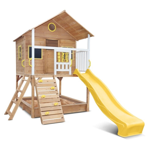 Lifespan Kids Warrigal Cubby House - Yellow Slide V420-LKCH-WAR-YEL