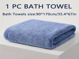 Modern Pineapple Grid Design Ultra-Soft Coral Fleece Bath Towel90x170cm Extra Thick Strong V1232-BLGYJ007