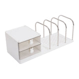 Desk Organizer with Bookends Desktop Storage Box Multi Functional Desk Shelf Organizer for Home V1294-YM0901-3117250168411