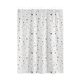 Waterproof Bathroom Shower Curtain with Sheer Window, 180x200cm Floral Pattern No Hook Installation, V1366-AZ2-W-14748