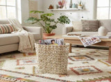 Wicker Trash Can,Bathroom Trash Can,Waterproof Wicker Waste for Bathroom,Narrow Small Waste V1258-DP02-F-948