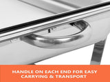 9L Chafing Dish Set Buffet Pan Bain Marie Bow Stainless Steel Food Warmer V201-FAZ4992SI8AU