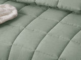 Vintage Design Homewares Sage French Linen Coverlet Set Queen V442-HIN-COVERLETS-FRENCHLINEN-SAGE-QS