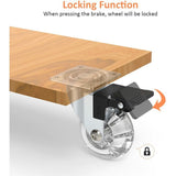 4 pcs Set Furniture Casters With Brakes, 360&deg Swivel Casters, Up To 600Kg, No Marks On The Floor, V1188-MS-227-2573