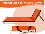 Reclining Beach Mat 15x43.3x15.8/15x26.8x15.8'' Oxford Cloth Waterproof Foldable Beach Lounge Chair V1259-DP01-A-2698