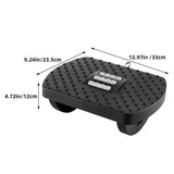 Black Plastic Footrest with Massage Rollers for Under Desk Comfort at Home and Office Workspace V1366-AZ2-W-20509