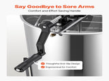 Honey Extractor, 2 Frame Manual Honey with Transparent Lid, Stainless Steel Honeycomb Drum V952-SDYMJJPBXG13SWI9S001V0
