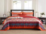 100% Cotton Rust Sapphire Boho Floral Coverlet Bedspread Set V745-MMPAC060969Q13U