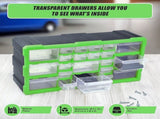 22 Multi Drawer Parts Storage Cabinet Unit Organiser Home Garage Tool Box V63-828221