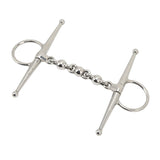 135mm Stainless Steel Horse Mouth Bit Horse Mouth Riding Full Cheek Snaffle Bit with Ball Chain V1294-YM0717-3111220220811