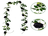 Artificial Rattan Halloween Black Decoration Interior Home Hanging Decoration Rose Rattan Artificial V1294-YM0710-210805XY01-2