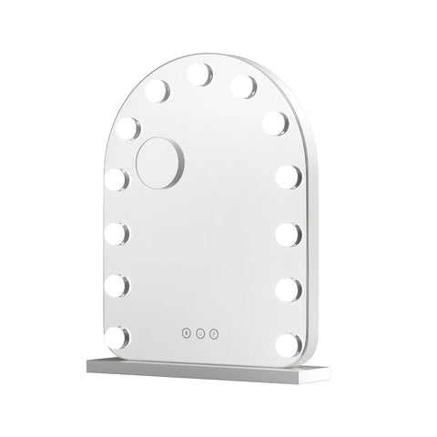 Embellir Makeup Mirror 40x50cm Dressing Vanity LED Bulb Light with 5x Magnification White Arch MM-E-FRAMELS-4050LED-AR