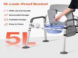 Bedside Commode Chair, 227 kg Capacity, 4-in-1 Portable Toilet and Raised Toilet with Padded V952-WLKBSLRZD500Y4MTK001V0