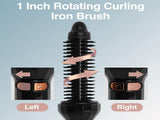 Hair Curling Iron Brush,Hot Curling Comb Ceramic Rotating Curling Iron ,Heated Round Brush Hair V1370-AZ4-05004