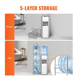 5 Tiers Water Jug Holder, 5 Gallon Water Bottle Holder, Single Row Water Bottle Rack for 5 Bottles, V952-5JLTZSSTSTZC0COMZV0