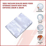 100x Vacuum Sealer Bags Food Storage Saver Heat Seal Cryovac 20cm x 30cm V63-831761