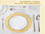 200 Pcs Doilies Lace Paper 14 Inches Disposable Foil Placemats Large Round Pad for Cakes Crafts V1259-DP01-A-5742