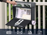 Wall Mounted Lockable Mailbox Galvanized Steel w/ Copper Lock V178-66797