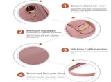 Pink Chic 3-Piece Women's Handbag Set - PU Leather Tote, Crossbody Bag & Clutch Purse V888-ELOSUNG32990