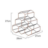 Tabletop Wine Rack 6 Bottle Wine Holder Modern Metal Wine Rack Desktop Wine Bottle Holder V1294-YM0717-10057065
