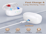 Rechargeable Behind-the-Ear Hearing Aids with Charging Case Compact Sound Amplifier for Adults & V1107-CS-BCHL605