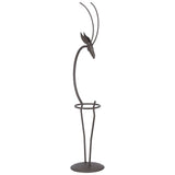 Deer Shape Wrought Iron Plant Stand Transparent Glass Hydroponic Plant Vase for Living RoomType B V1294-YM0710-3111210273512