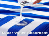 4 Pack Extra-Large Striped Bath Towels, Soft Fluffy Beach and Pool Towels for Swimming, Spa, Travel, V1189-LC-AMZ-00282