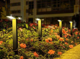Solar Powered Pathway Lights with PET Laminated Monocrystalline Panel, NiMH Battery, and Black V1341-ZY-QWKSUGCK-2PCS-3000KWARMWHITE