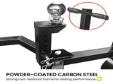 Kartrite Trailer Dolly Adjustable 2in Hitch Ball 1500kg Tongue Weight Capacity w/8in Swivel Whe TDM-PMG-D77-BK